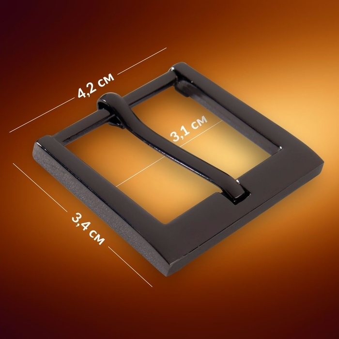 Пряжка для ремня, 4,2 &times; 3,4 см, 31 мм, цвет чёрный никель