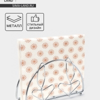 Салфетница Доляна &laquo;Розы&raquo;, хром