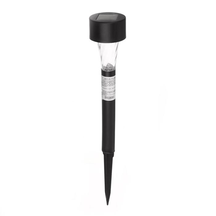 Садовый светильник на солнечной батарее &laquo;Трапеция&raquo;, 4.5 &times; 30 &times; 4.5 см, 1 LED, свечение тёплое белое