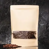 Пакет Zip - lock Крафт с прямоугольным окном,22&times;32&times;4 см