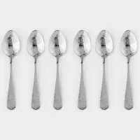 Набор ложек чайных 6 шт "Эмили" 13,2 см, цвет серебро