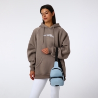 Сумка-слинг на молнии TEXTURA, наружный карман, цвет голубой Сумка-слинг на молнии TEXTURA, наружный карман, цвет голубой