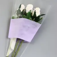 Пакет конус для цветов, с нетканым материалом, 26+7&times;37 см, лиловый