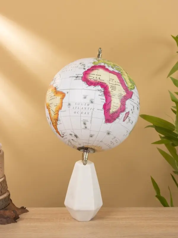 Глобус сувенирный 23х20х38 см, подставка мрамор