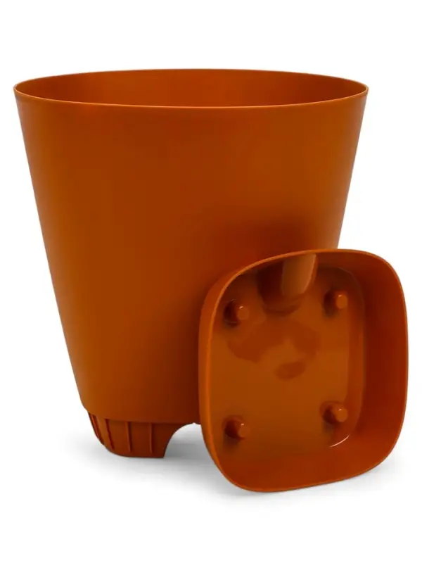 Кашпо с прикорневым поливом 8 л D-24см, H-25см карамель "Гранд"