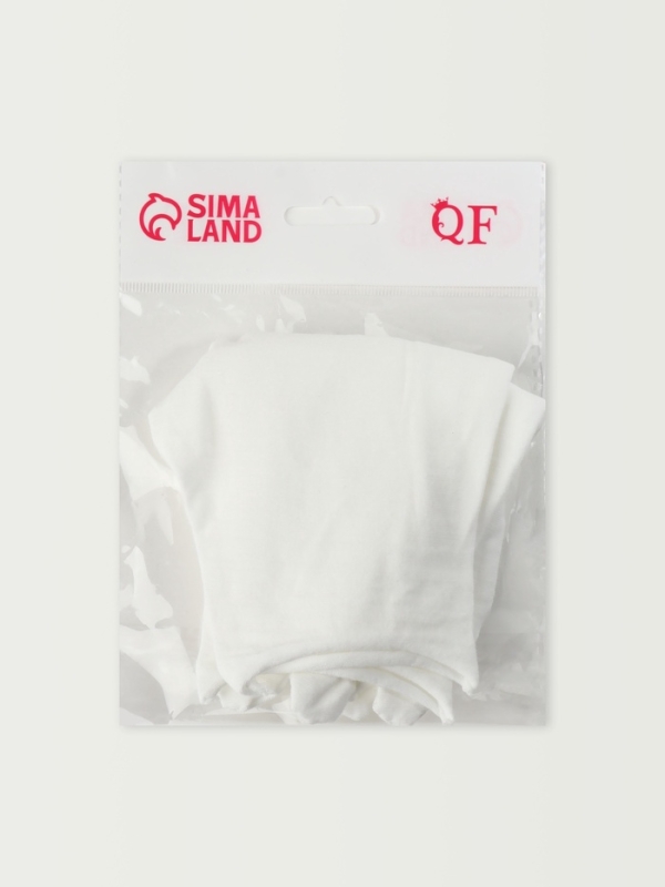 Перчатки хлопковые пара р-р L бел пакет