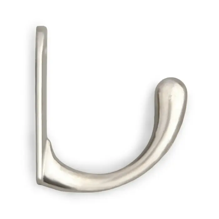 Крючок мебельный ТУНДРА TKO008, однорожковый, хром