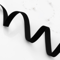 Лента бархатная, 15 мм, 18 ± 1 м, цвет чёрный №03 Лента бархатная, 15 мм, 18 ± 1 м, цвет чёрный №03