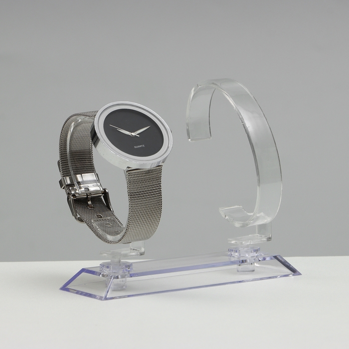 Подставка под часы, двойная, цвет прозрачный, 11,5&times;6,5&times;9,5 см