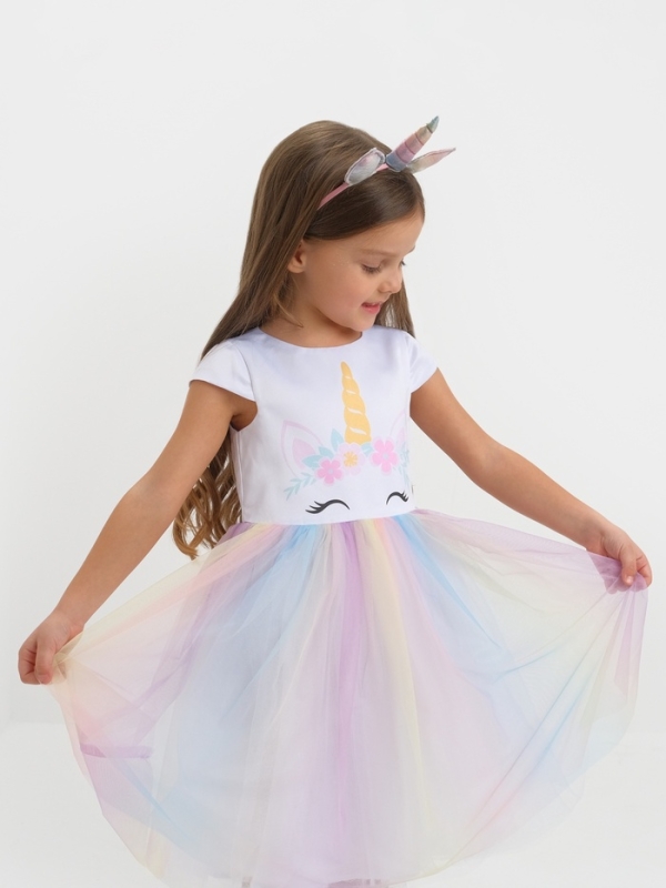 Платье детское Платье детское "Единорог" KAFTAN, р. 28 (86-92 см)