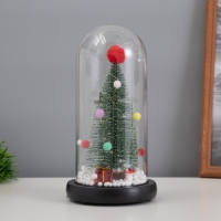 Светильник колба «Елка с шарами» 1,5Вт, LED, 3xAAA, черный USB 11х11х21см Светильник колба «Елка с шарами» 1,5Вт, LED, 3xAAA, черный USB 11х11х21см