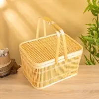 Корзина для пикника 26х26х21 см, бамбук