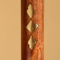 Трость деревянная, шишам, латунь 94 см