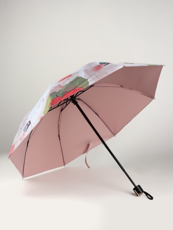 Зонт механический &laquo;Рисунки&raquo;, 4 сложения, 8 спиц, R=47/56 см, d=94 см, МИКС