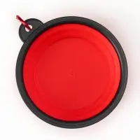 Миска силиконовая, складная, 350 мл, 13 см, красная