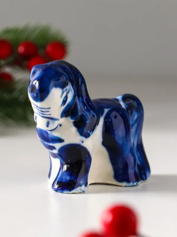 Сувенир "Лошадь Красотка", 9х5см, гжель