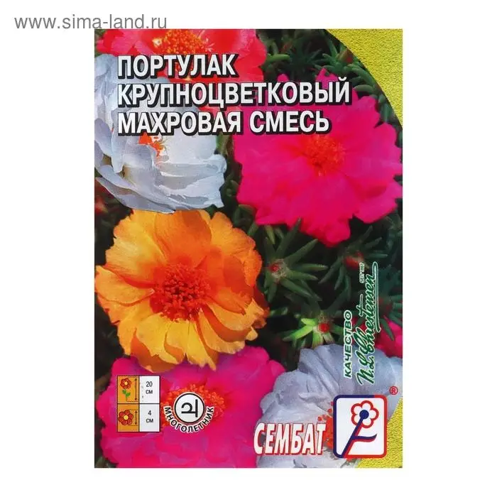 Семена цветов Портулак Крупноцветковый махровая смесь 0,05 г
