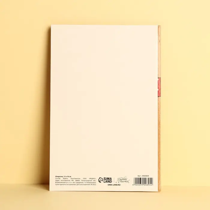 Открытка &laquo;С Днем Рождения&raquo;, большой бант, частичный УФ-лак, 12 &times; 18 см