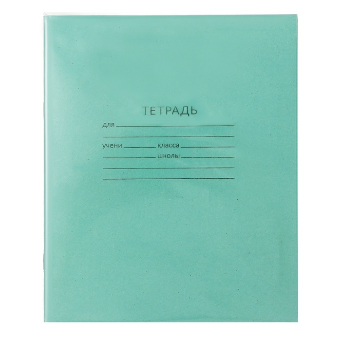 Комплект тетрадей из 20 штук, 24 листа в линию КПК "Зелёная обложка", блок №2, белизна 75% (серые листы)