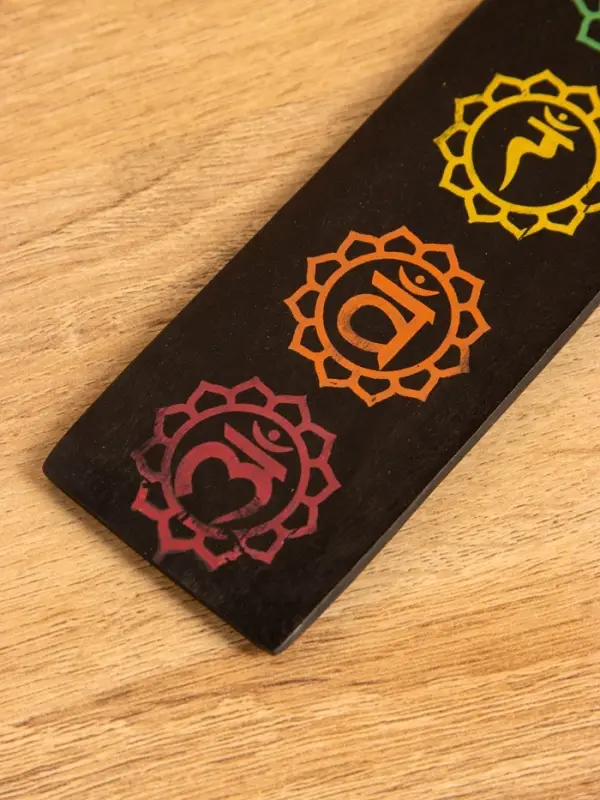 Подставка под благовония "7 чакр" 28,5х5 см, дерево