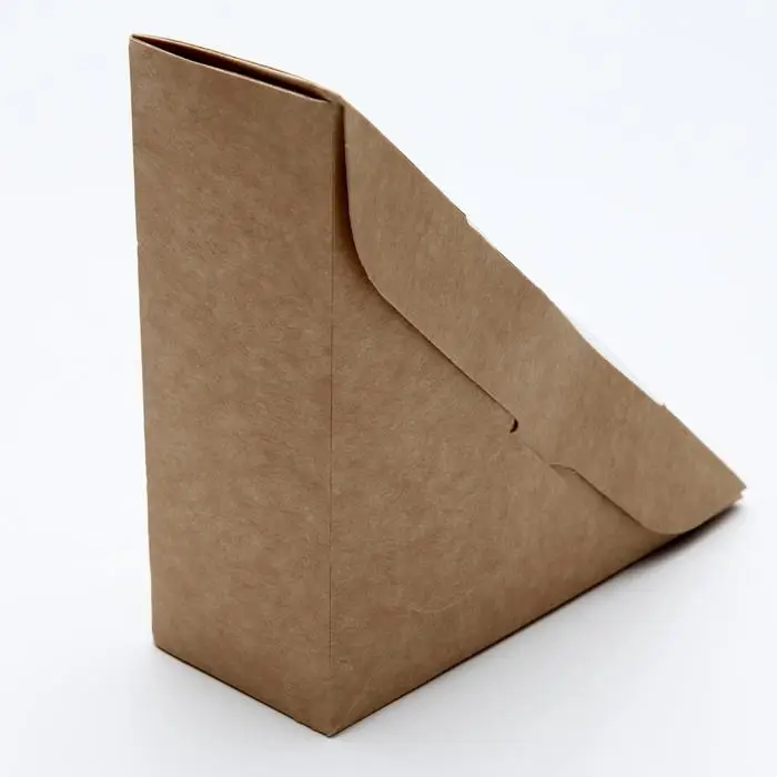 Упаковка для сэндвича, крафт, 13&times;13&times;5 см