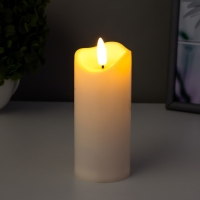 Светодиодная свеча, ночник LED RISALUX &laquo;Классик&raquo; с эффектом живого пламени, от батареек 3&times;AG13, 5&times;5&times;12 см