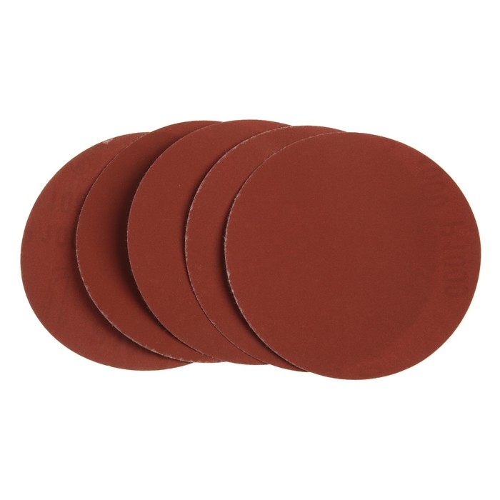 Круг абразивный шлифовальный под "липучку" ТУНДРА, 150 мм, Р1000, 5 шт.