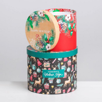 Набор подарочных коробок 5 в 1 &laquo;Европейский&raquo;, 13 х 14‒19.5 х 22 см, Новый год