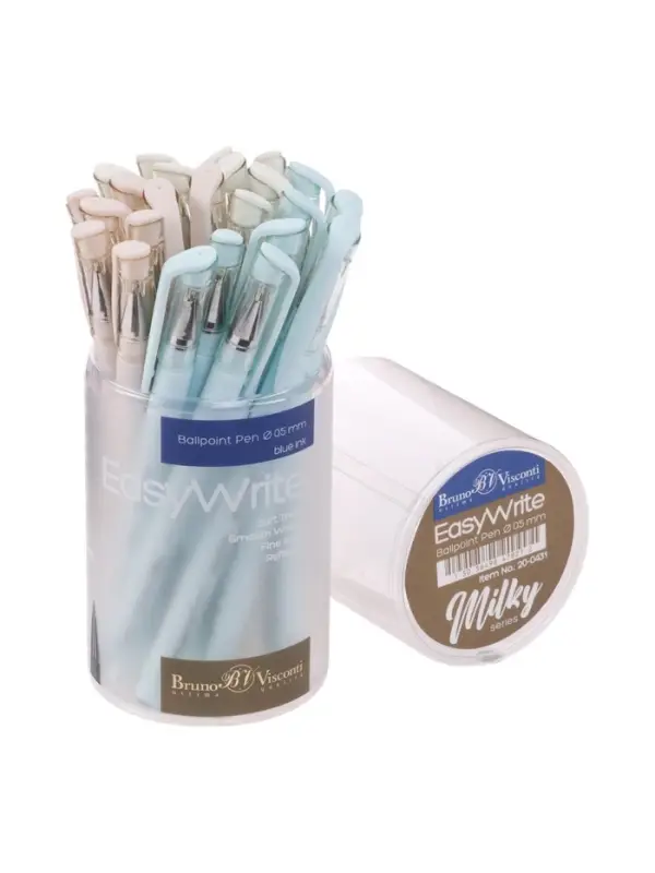 Ручка шариковая BrunoVisconti EasyWrite. Milky, 0.5 мм, стержень синий, МИКС