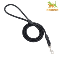 Поводок круглый "Рябь", экокожа, 120 х 0,8 см, чёрный Поводок круглый "Рябь", экокожа, 120 х 0,8 см, чёрный