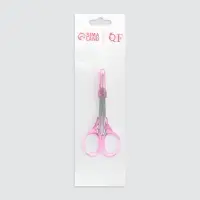 Ножницы маникюрные, с колпачком, прямые, 9.5 см, МИКС