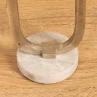 Подсвечник "Эллипс" 9х8,5х24,5 см, d 7,5 см, алюминий, мрамор