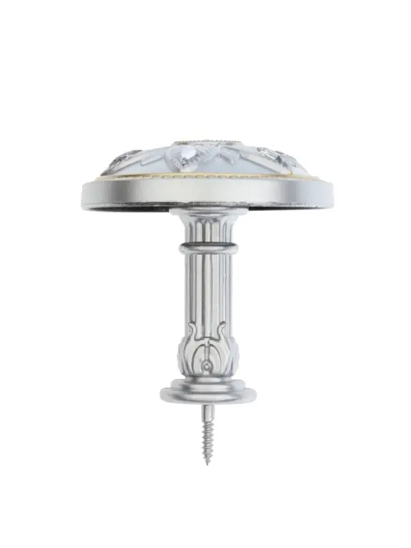 Крючок для штор CAPPIO KS032, d=98 мм, цвет серебро с золотом, 2 шт