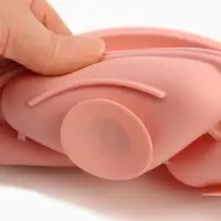 Тарелка детская секционная с ложкой и вилкой, 3 секции, розовый, Mum&Baby