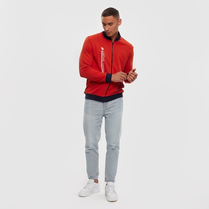 Толстовка на молнии President, размер XS, цвет красный Толстовка на молнии President, размер XS, цвет красный