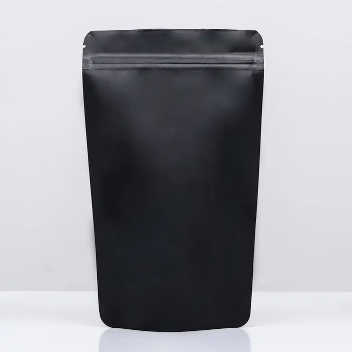 Пакет дой-пак, матовый, чёрный с окном, 12&times;20&times;4 см