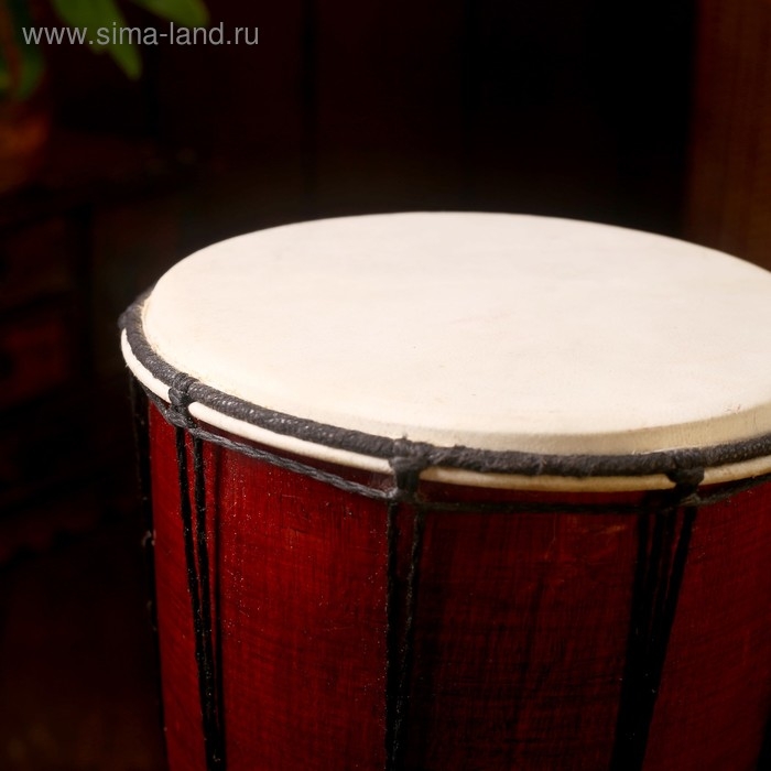 Сувенирный музыкальный инструмент "Барабан Джембе узорчатый" 30х16х16 см МИКС