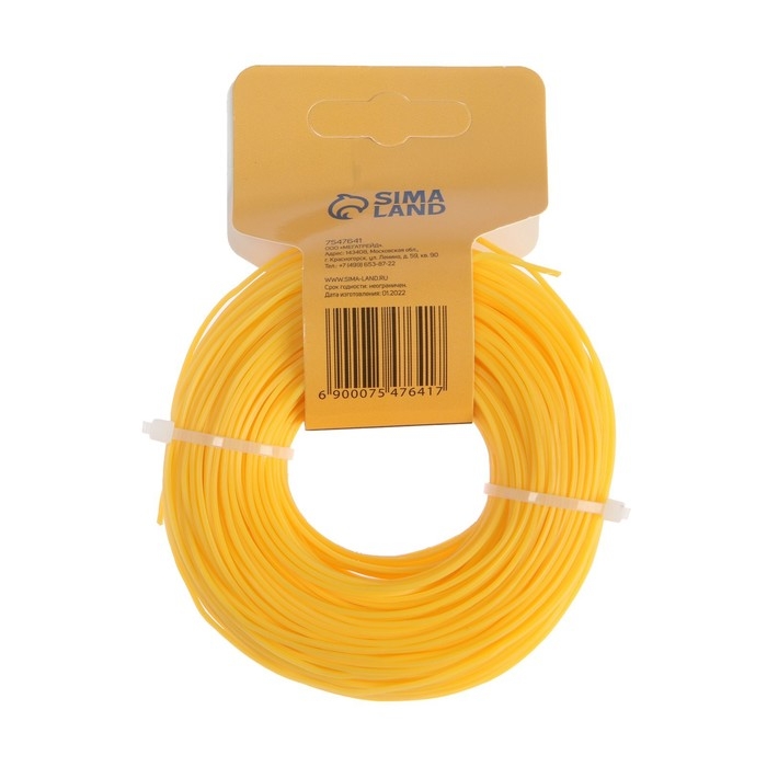 Леска для триммера ТУНДРА, сечение звезда, d=1.6 мм, 50 м, нейлон