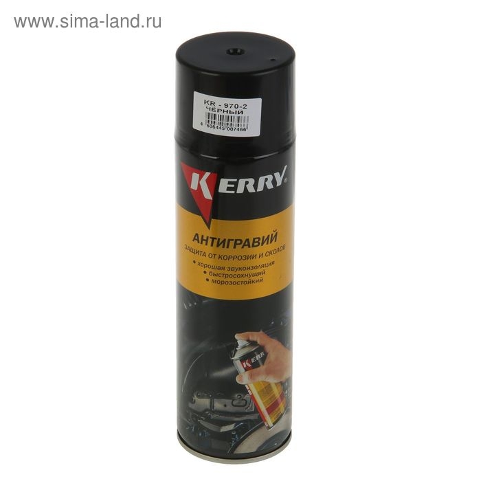 Антигравий Kerry защита от коррозии и сколов, черный, 650 мл, аэрозоль