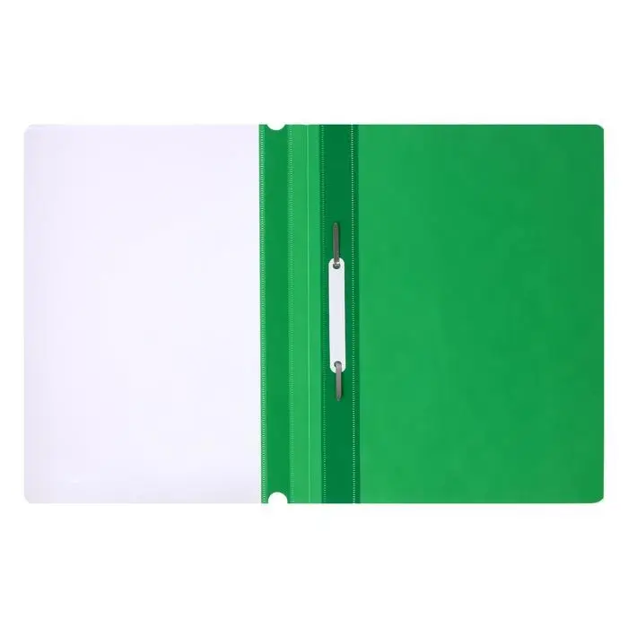 Папка-скоросшиватель Calligrata, А4, 120 мкм, зелёная, прозрачный верх