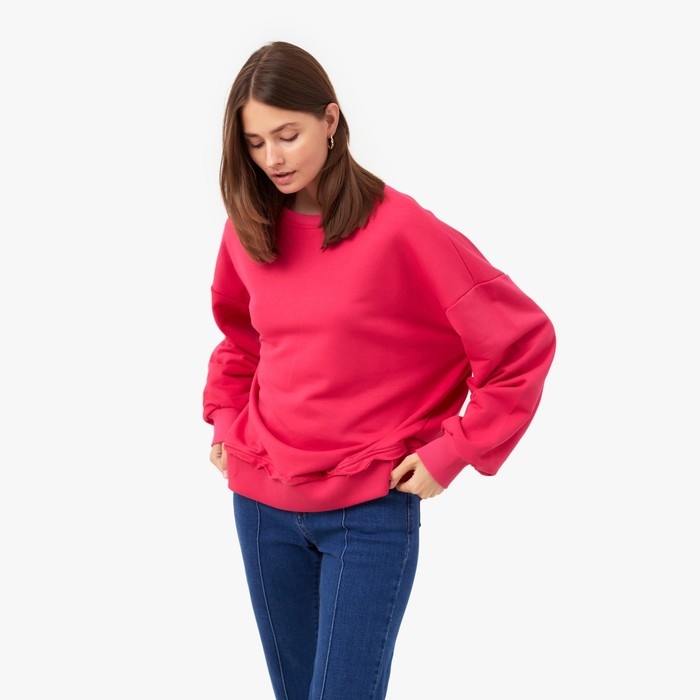 Свитшот женский MINAKU: Casual Collection цвет фуксия, размер 42-44 Свитшот женский MINAKU: Casual Collection цвет фуксия, размер 42-44