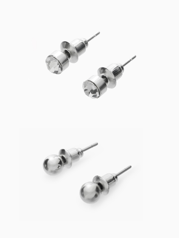 Набор серьги 3 пары &laquo;Классика&raquo; кольца, цвет серебро