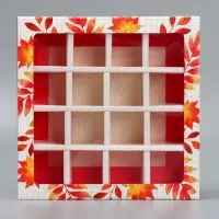 Коробка для конфет, кондитерская упаковка, 16 ячеек, &laquo;Классному учителю&raquo; 17.7 х 17.7 х 3.8 см