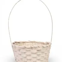 Набор корзин 3 шт 21х21х10 18х18х10 16х16х10 см ручка h=26/24/22см белый