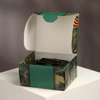 Мужской ремень &laquo;C 23 Февраля&raquo;, кожзам, цвет чёрный