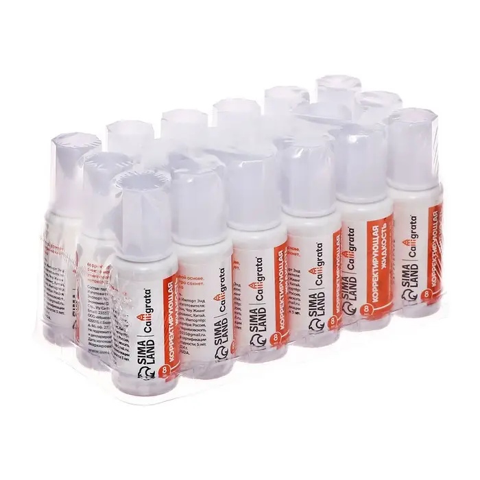 Корректор 8 мл, Calligrata с кисточкой, эмульсионный, на масленной основе