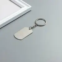 Брелок металл под нанесение "Жетон" 3х5 см