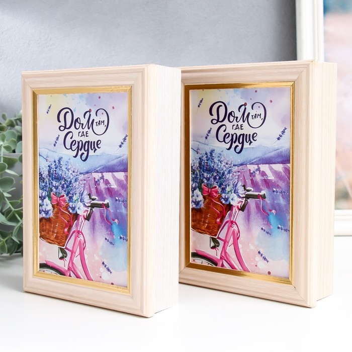 Ключница Ключница "Велосипед с лавандой" белый 15х21 см МИКС