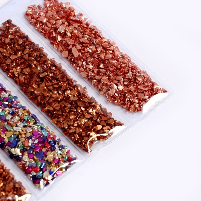 Крошка стеклянная для эпоксидной смолы, набор 6 цветов, вес 1 цвета &mdash; 5 г