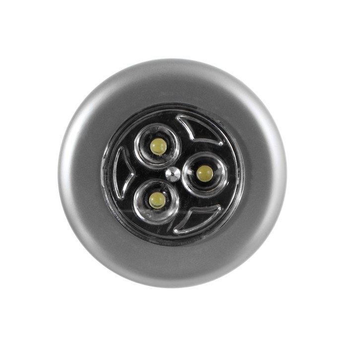 Светильник пушлайт 3 диода 6,5х6,5х2,3 см RISALUX Светильник пушлайт 3 диода 6,5х6,5х2,3 см RISALUX